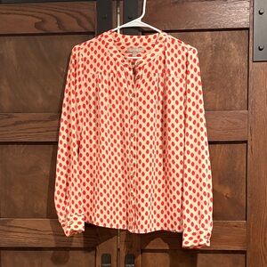 Banana Republic Red Polka Dot Blouse